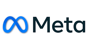 Meta logo featuring a blue infinity symbol next to the word 'Meta' in black text.