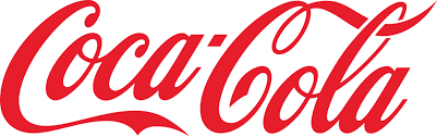 Coca-Cola logo in red cursive font.