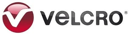 Velcro logo with a red circular icon featuring a white checkmark, and the word 'VELCRO' in bold black letters.