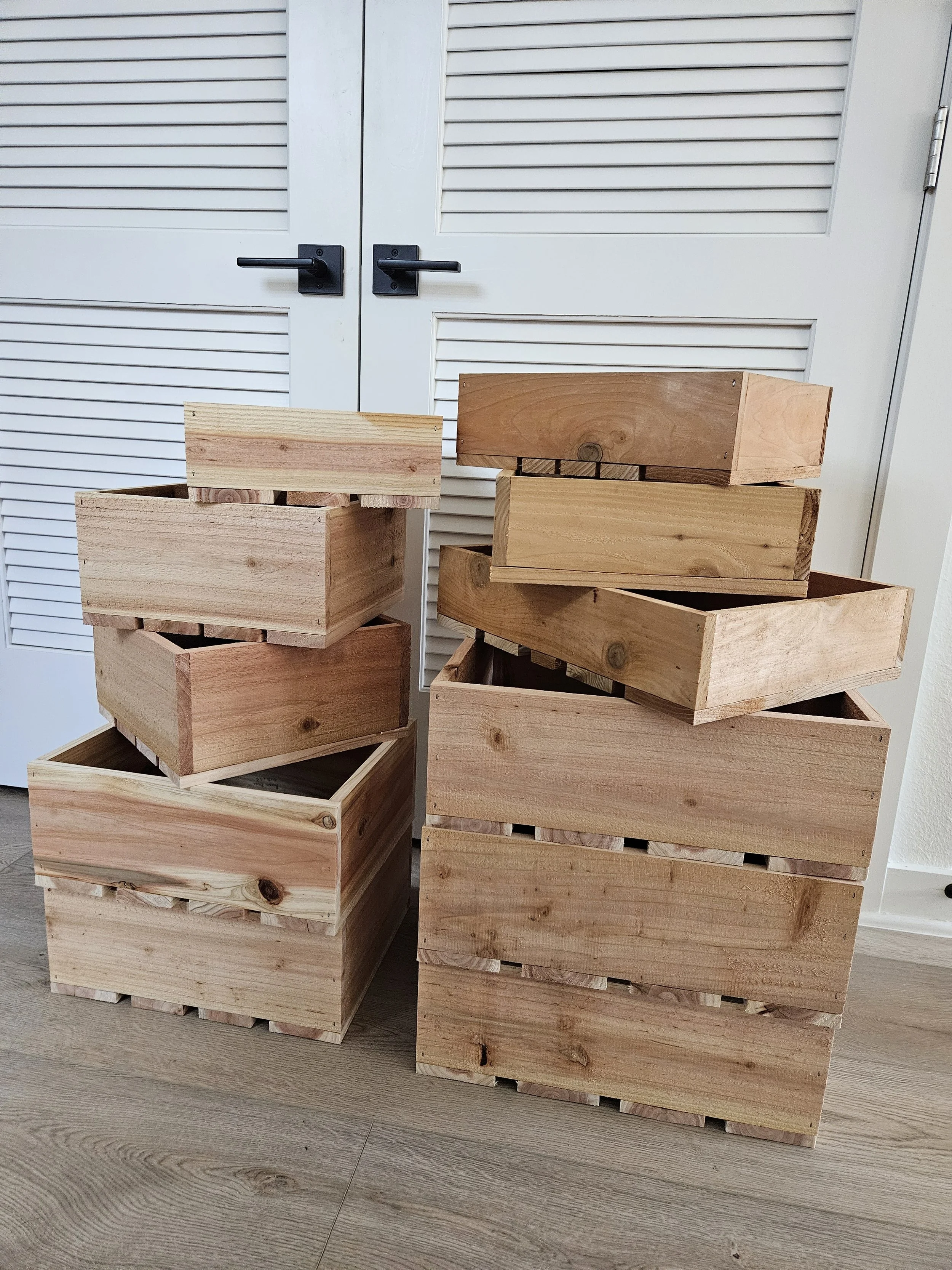 Handcrafted cedar bonsai grow boxes in multiple sizes for developing bonsai and pre-bonsai trees