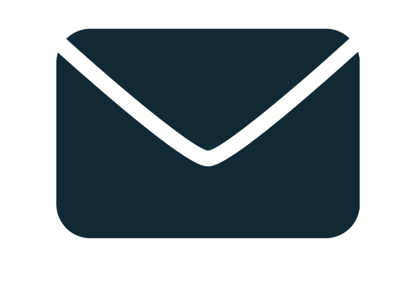 Icon of an envelope or letter in a dark blue color.