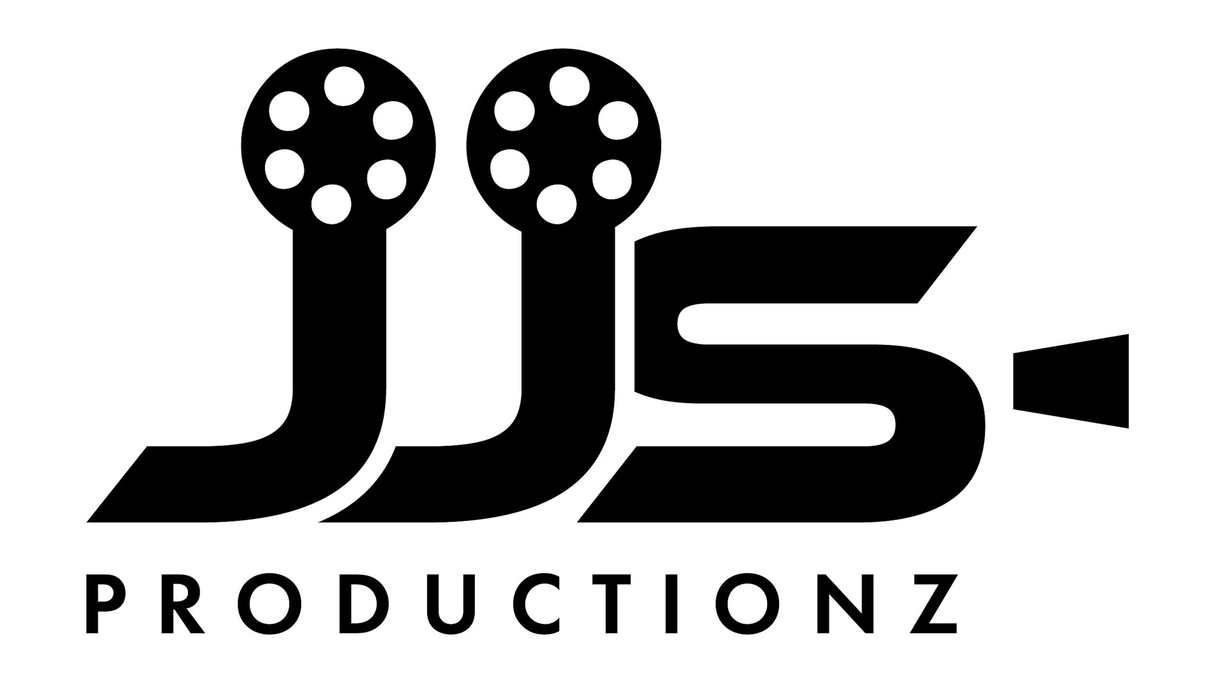 Black and white logo of a film camera with the text "JJS PRODUCTIONZ" underneath.