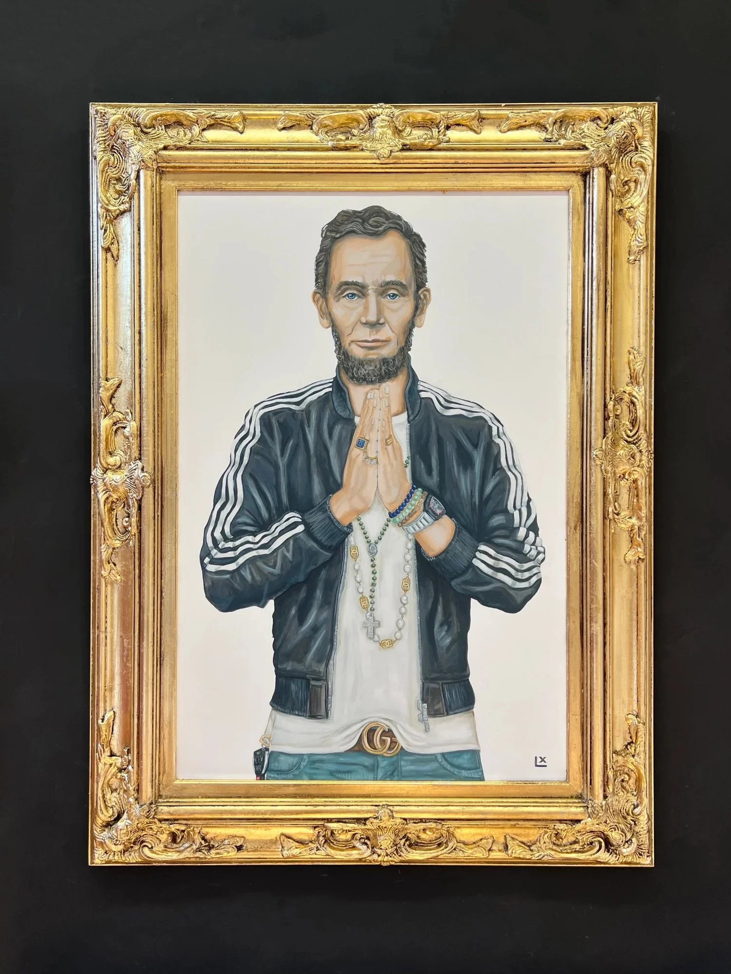 Prayer Hands Abe Giclee 24x36