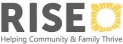 RISE logo with the slogan 'Helping Community & Family Thrive'