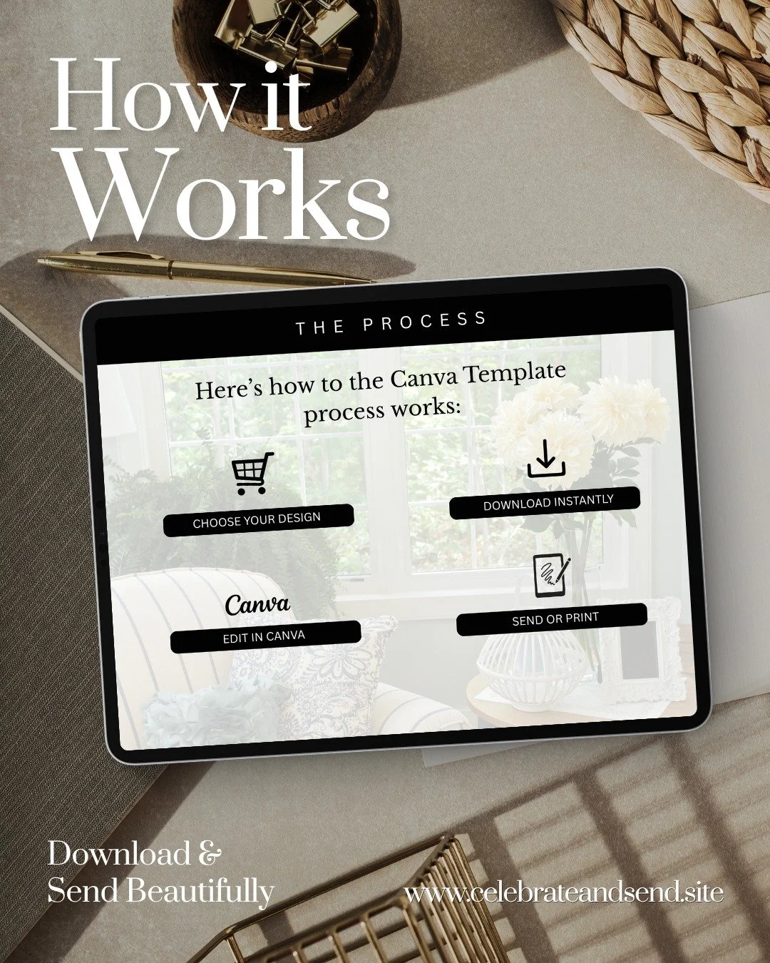 Beautiful invitations in just a few steps ✨

1. Choose your design
2. Download Instantly
3. Edit in Canva
4. Download + send

No waiting. No stress. No design experience needed.

💌 Launching May 1

#HowItWorks #CanvaTemplates #DigitalInvitations