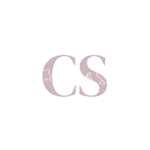 Black background with large pinkish-brown letters 'CSS' and white cursive text 'celebrate & send'