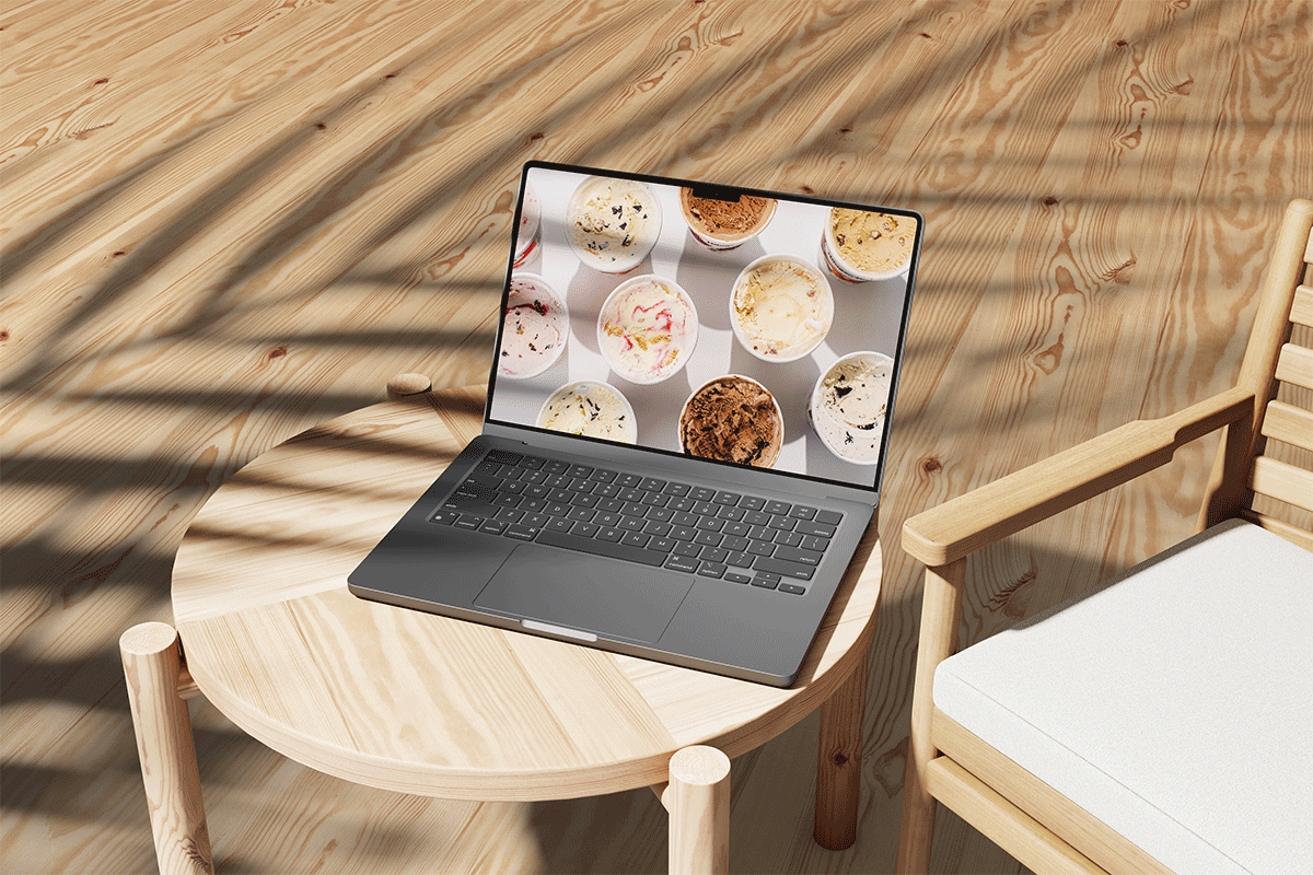June desktop calendars, ice cream