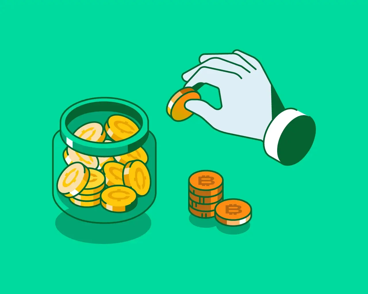 Frontier Bank Bitcoin is a Big Deal savings illustration designed and created by The Sampson House.