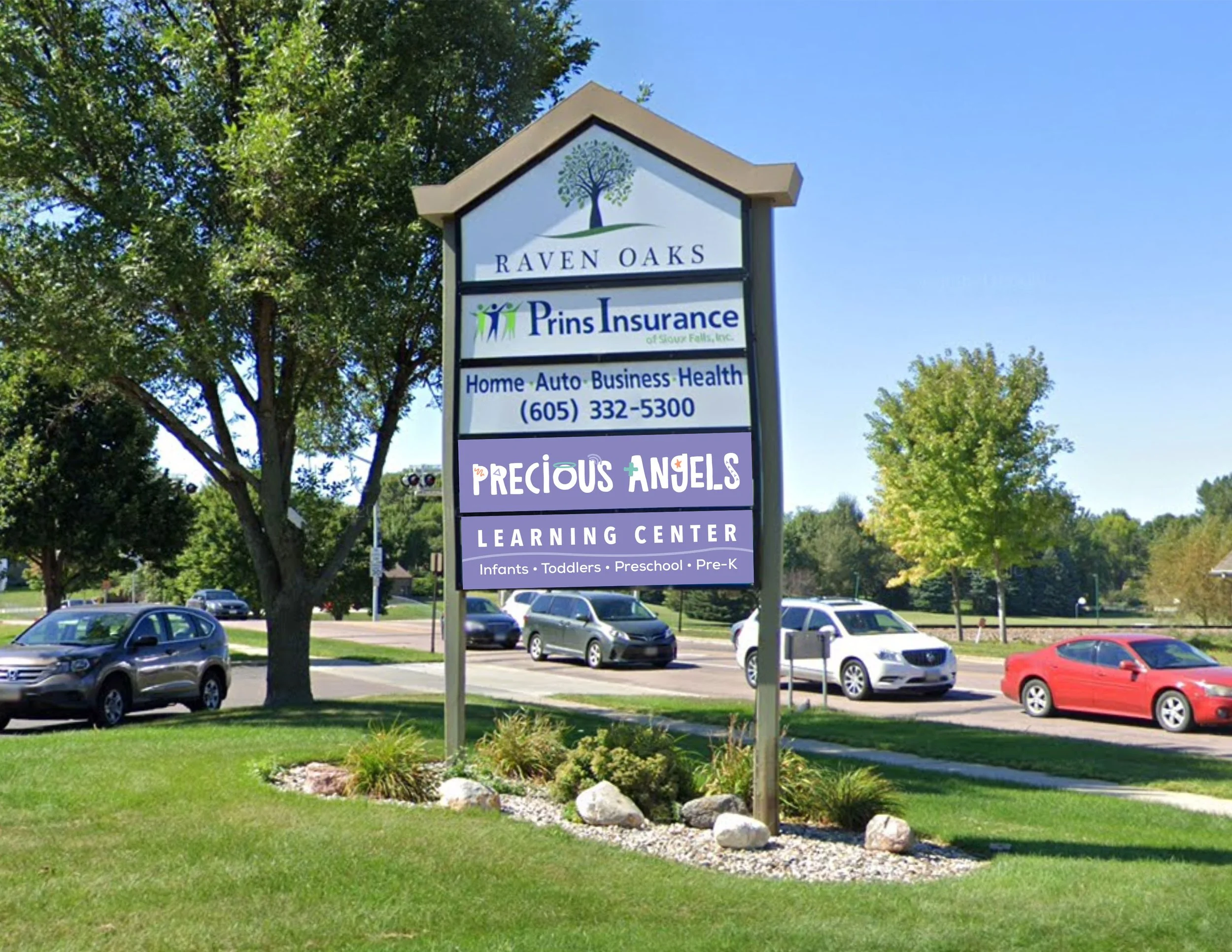 Precious Angels road sign