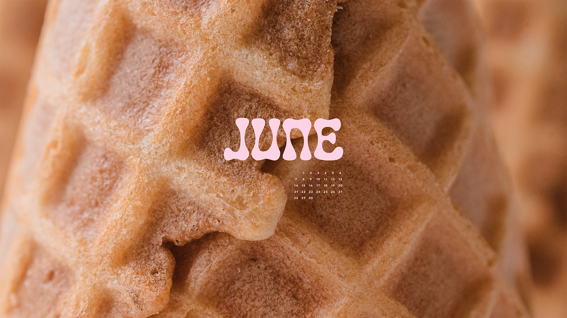Ice cream cone with june calendar