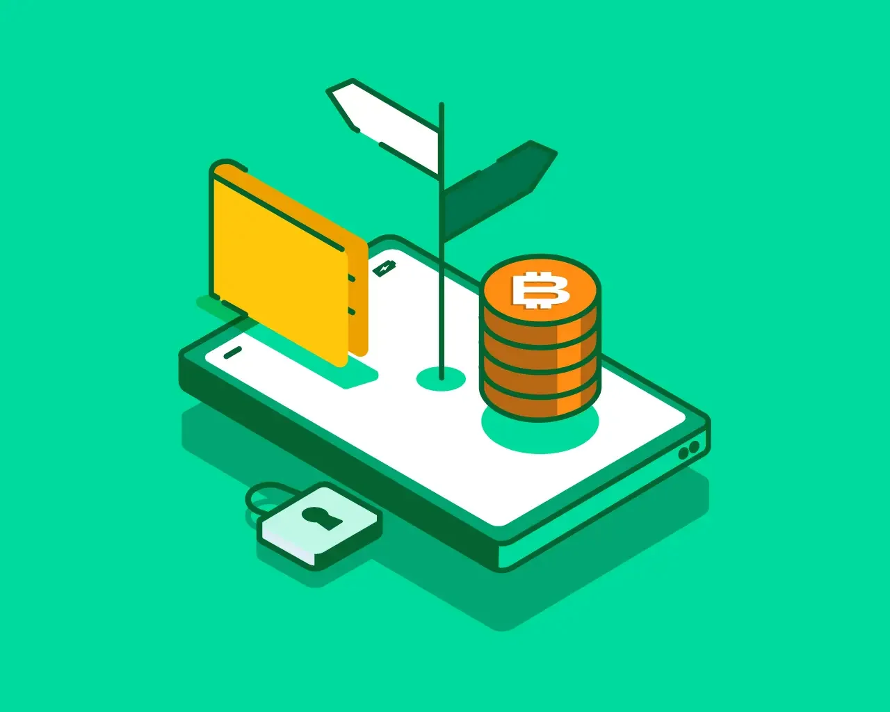 Frontier Bank Bitcoin is a Big Deal campaign bitcoin hub information isometric icon designed by The Sampson House.