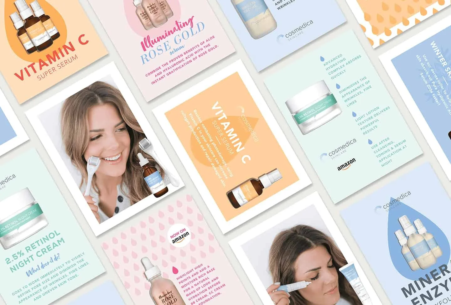 Cosmedica product insert mockups