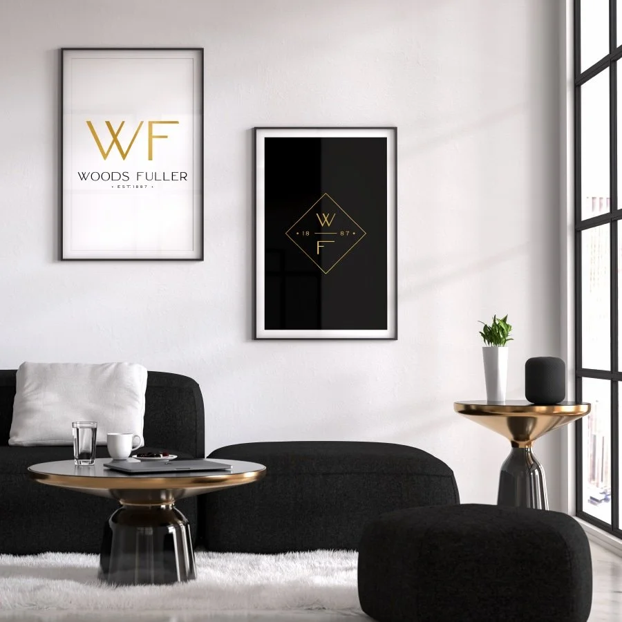 Woods Fuller poster on wall mockup