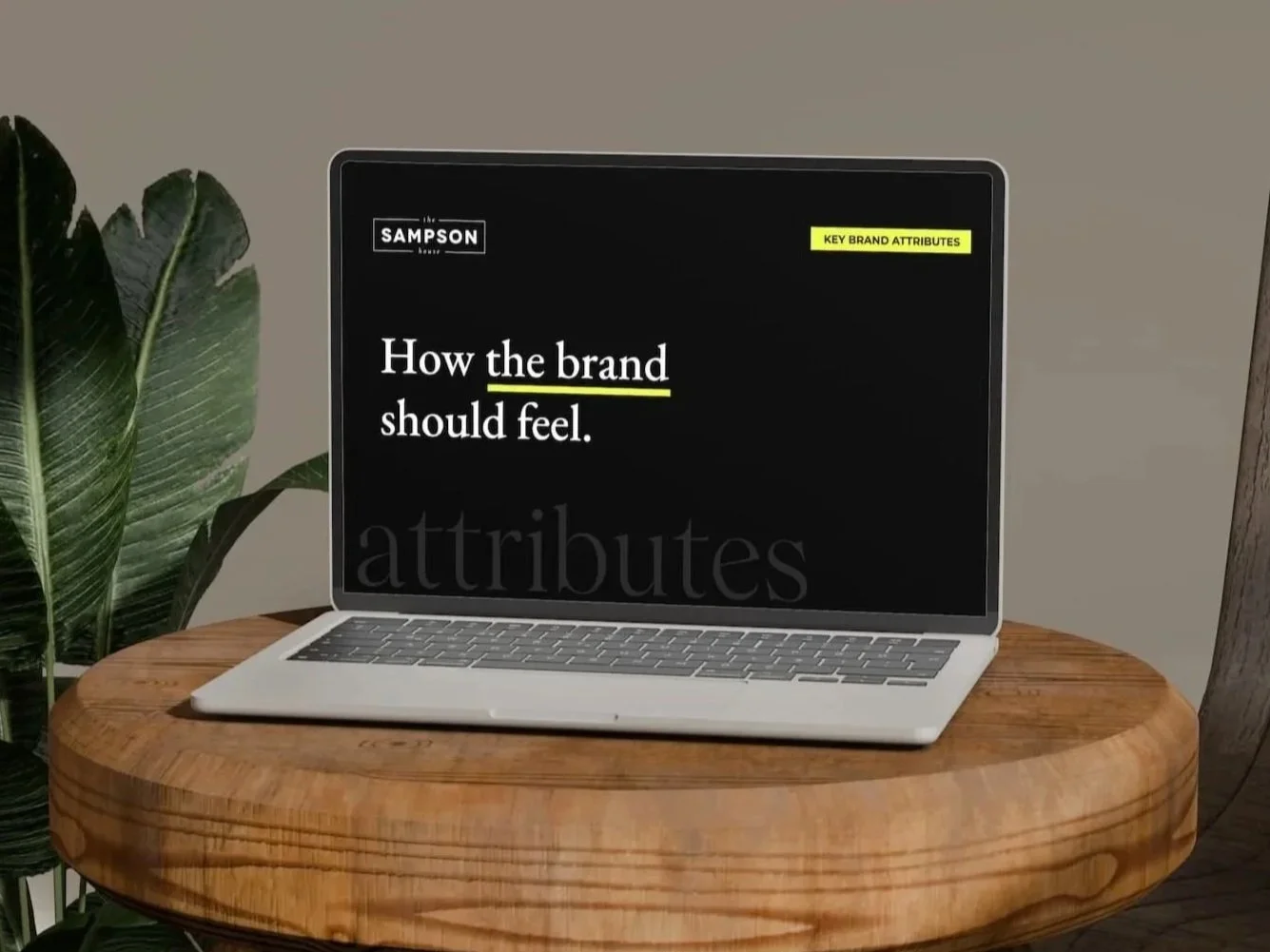 The Sampson House branding presentation mockup