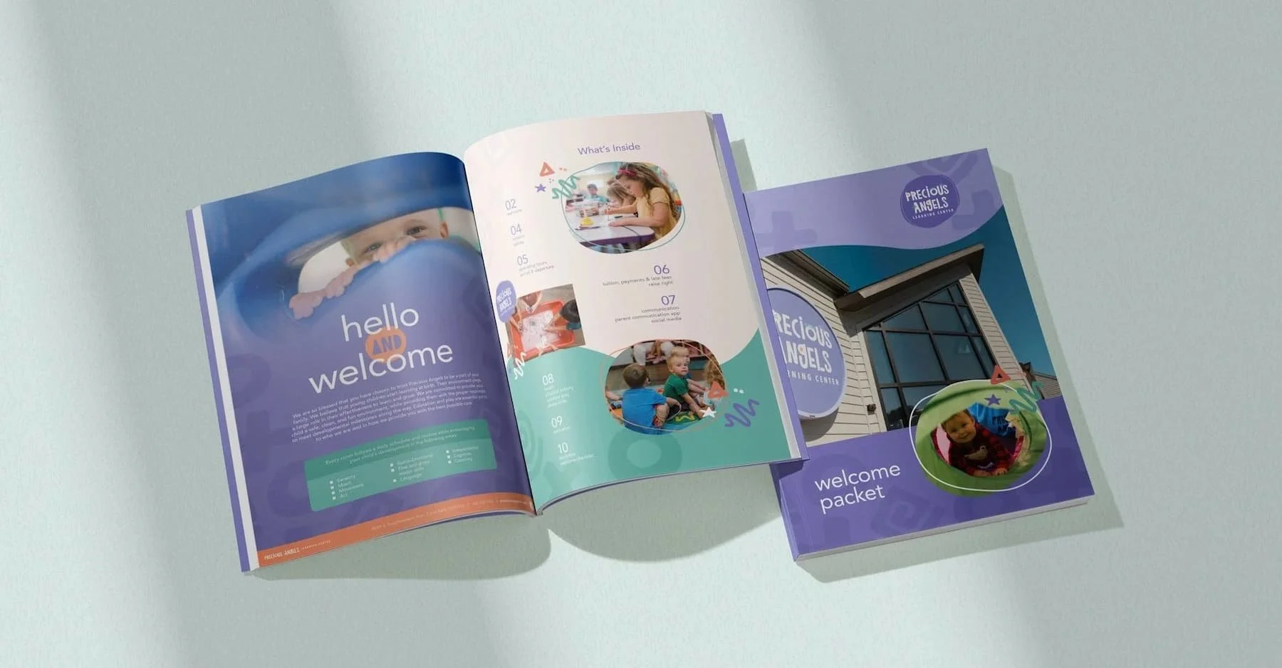 Precious Angels welcome packet designed by The Sampson House