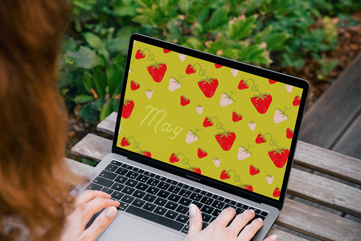 A gif with alternating photos of the May desktop calendars