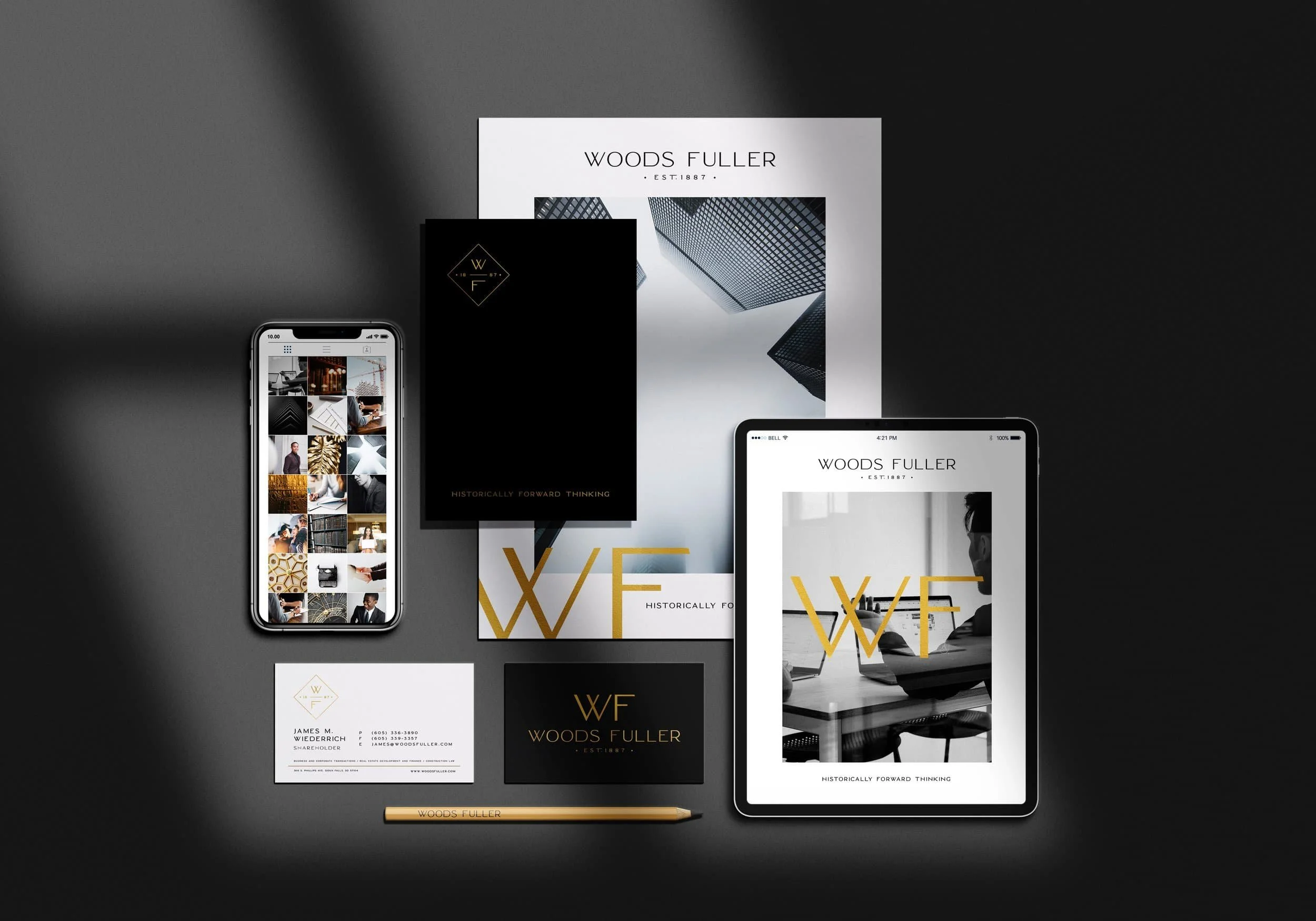 Woods Fuller stationary mockups