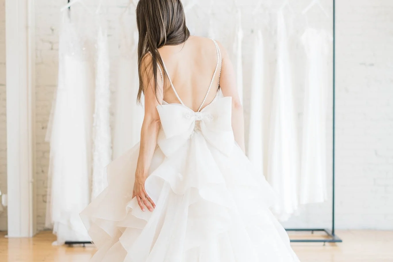 women in dress back view