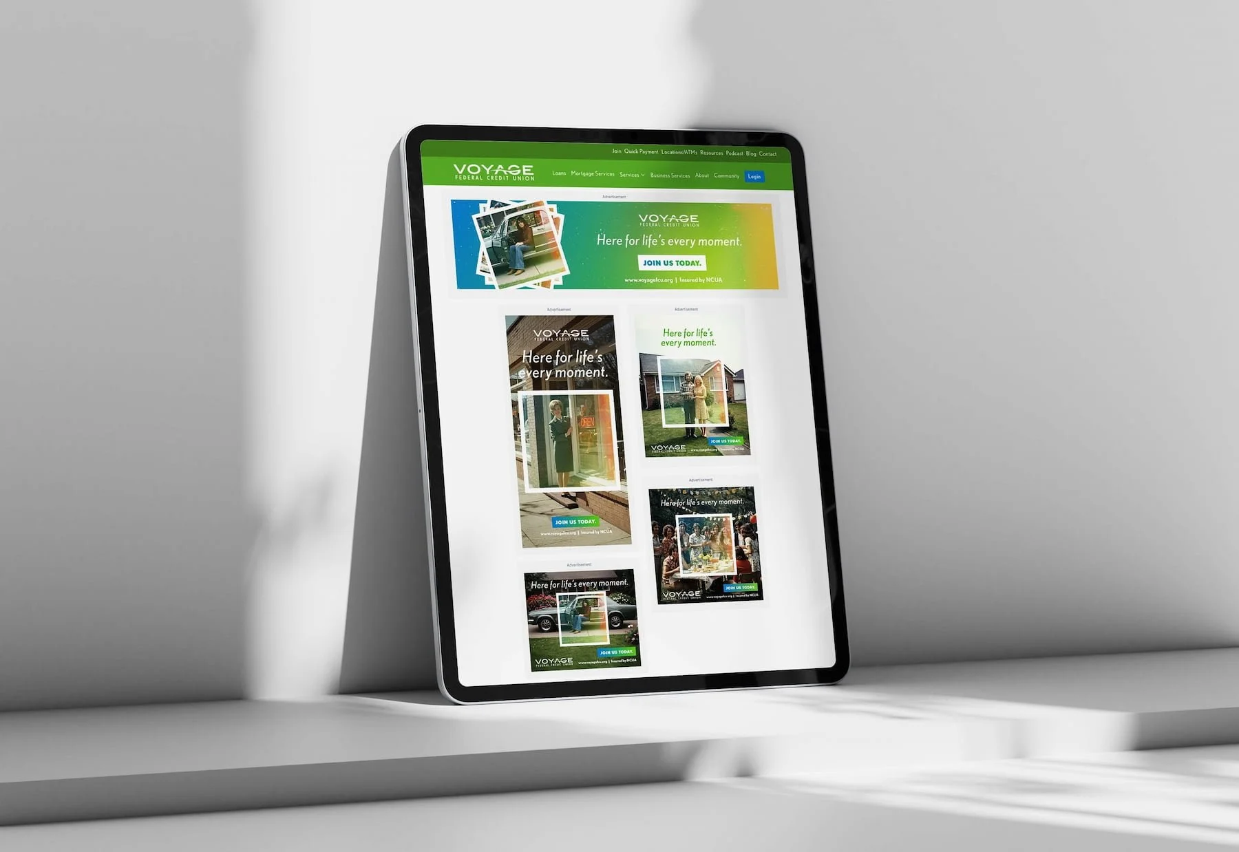 Moments that matter Display ads mockup