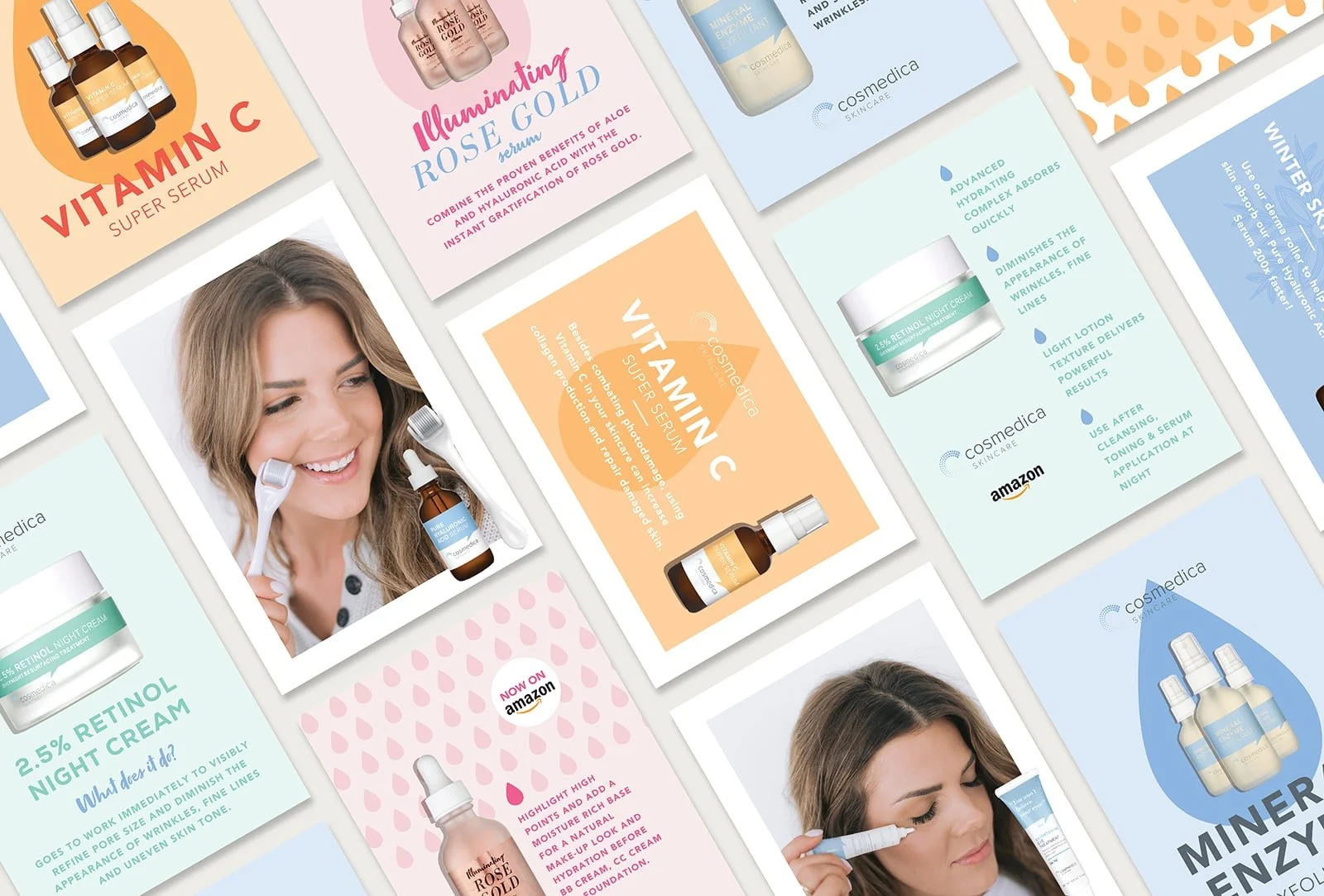 Cosmedica print asset mockups