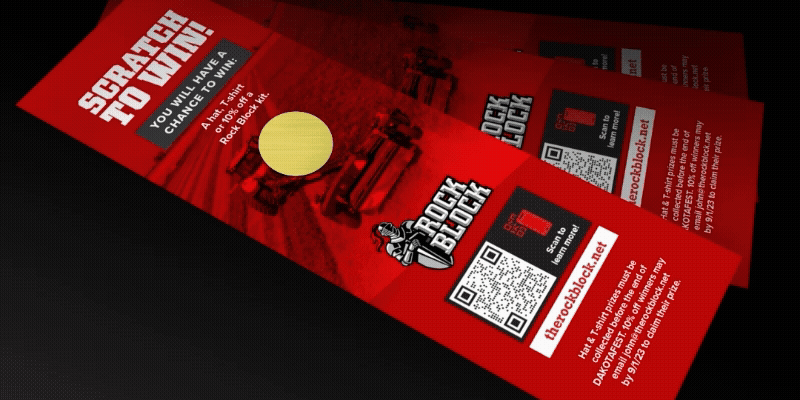 The Rock Block scratch off mockup.