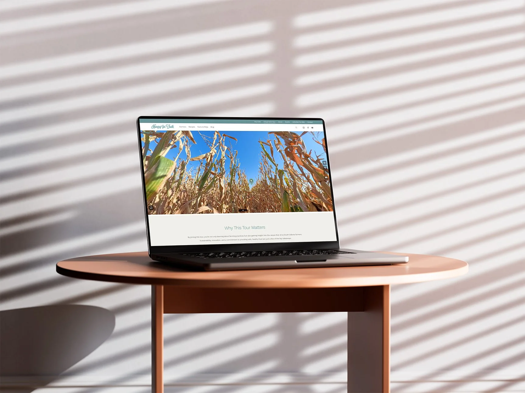 Hungry for Truth Virtual Farm Tour Desktop Mockup