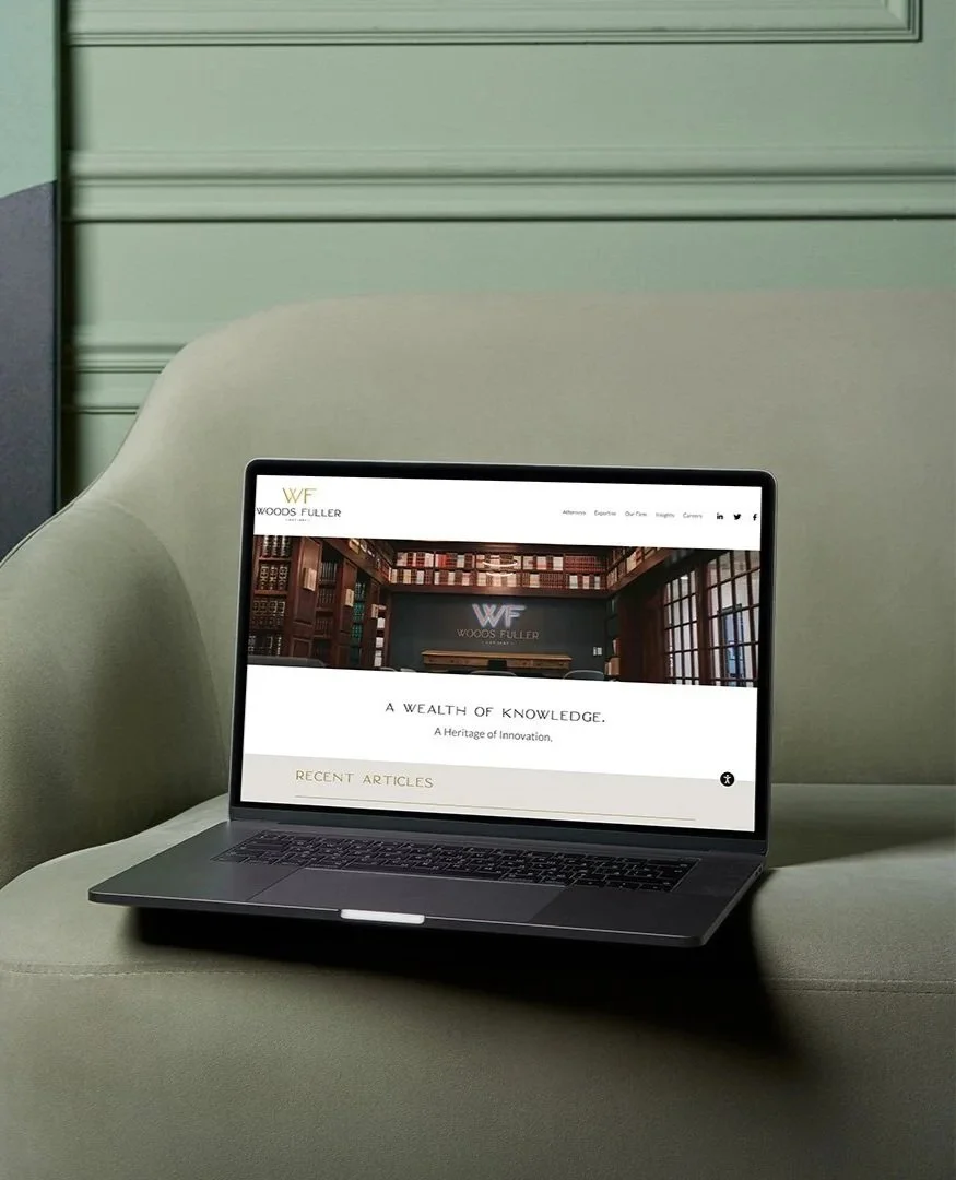 Woods Fuller website mockup