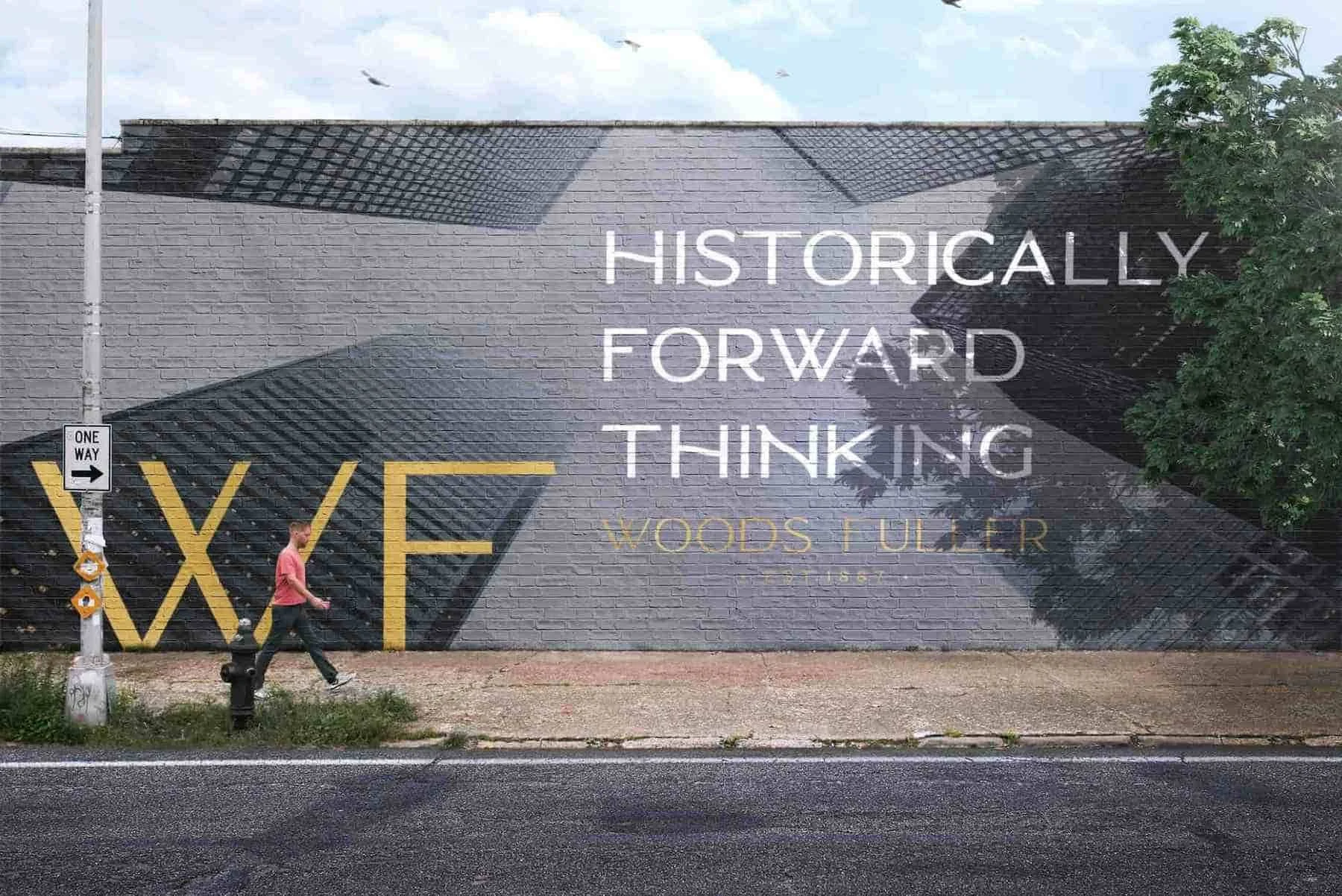 Woods Fuller mural mockup