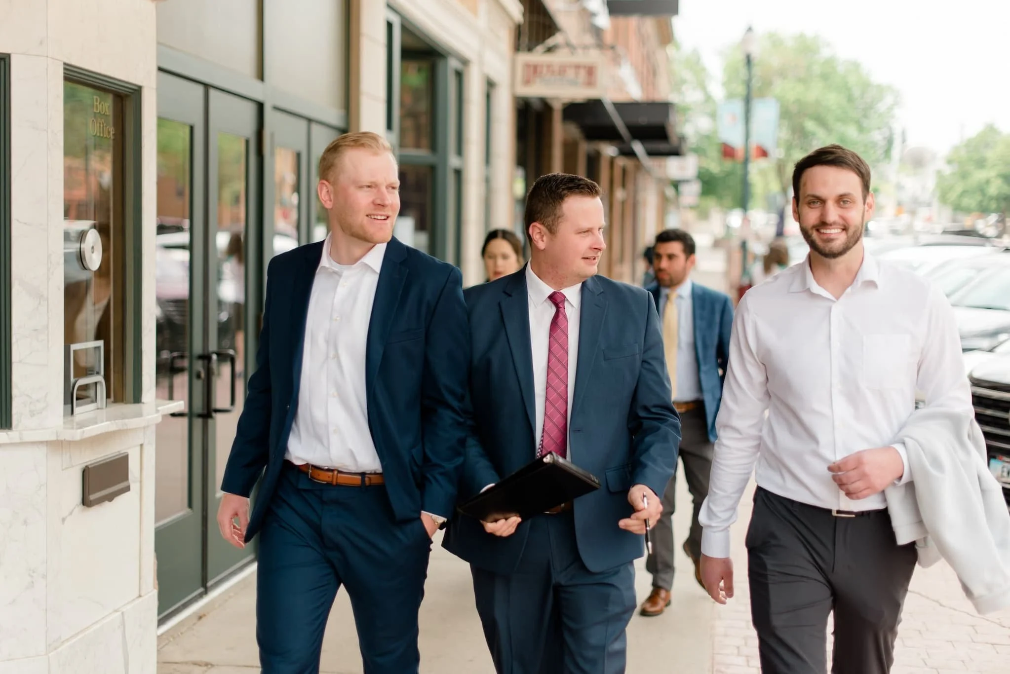 three Woods Fullers attorneys walking in downtown Sioux Falls