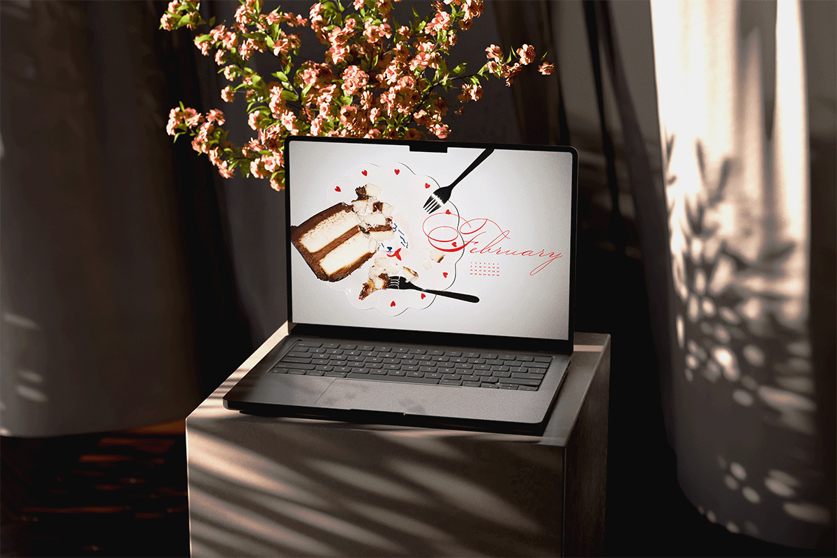 February Desktop Calendar Video