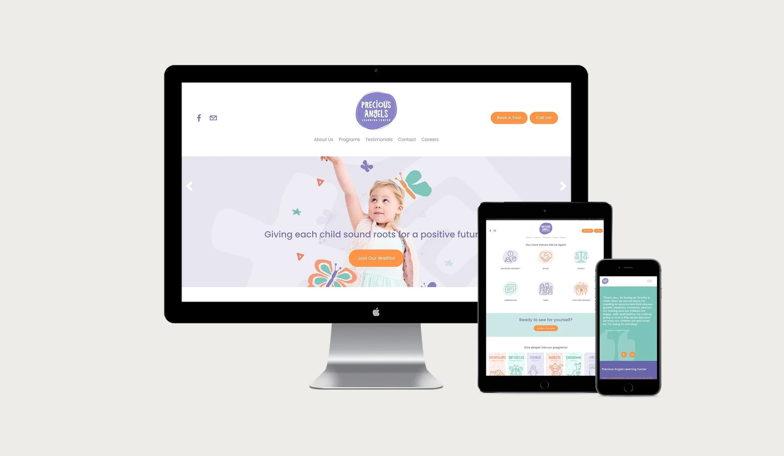 Precious Angels Website Design