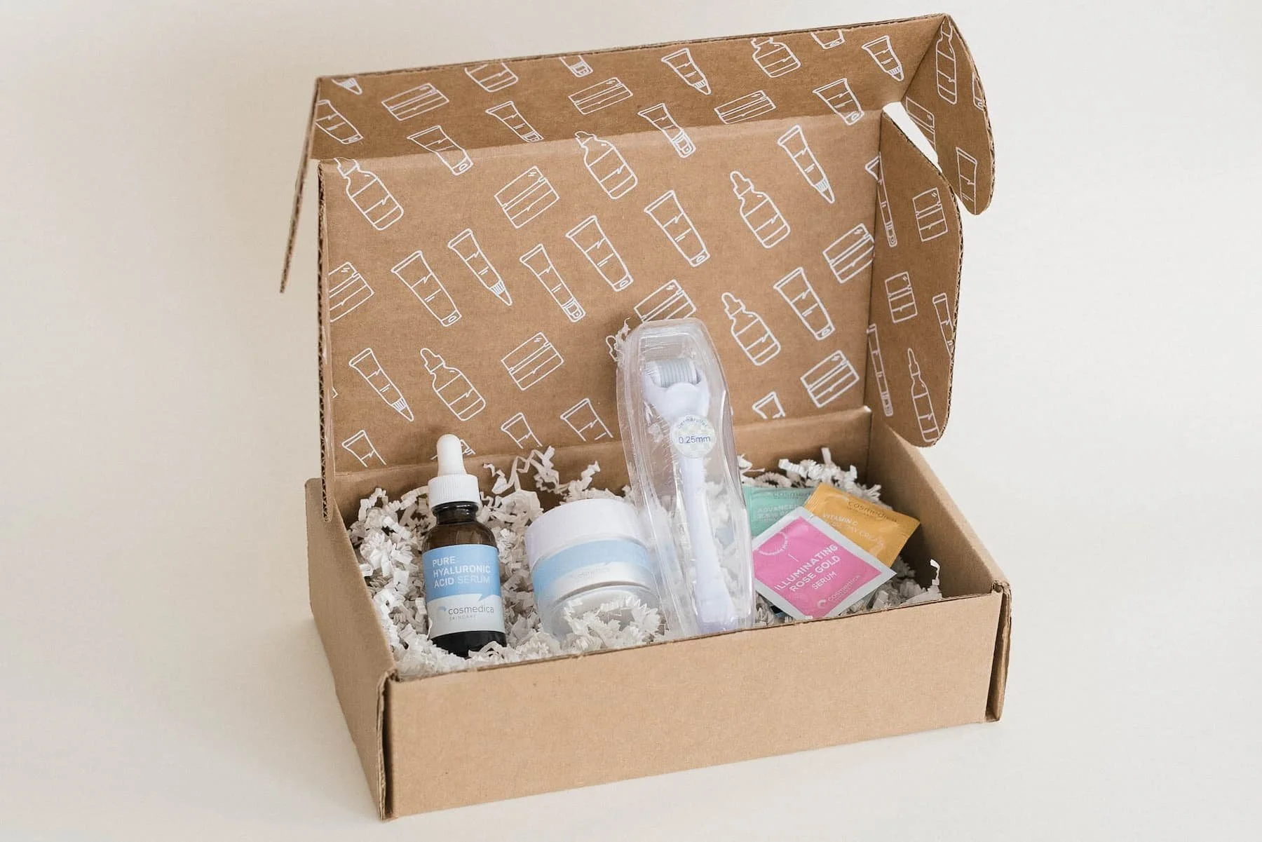 Cosmedica subscription box with beauty products