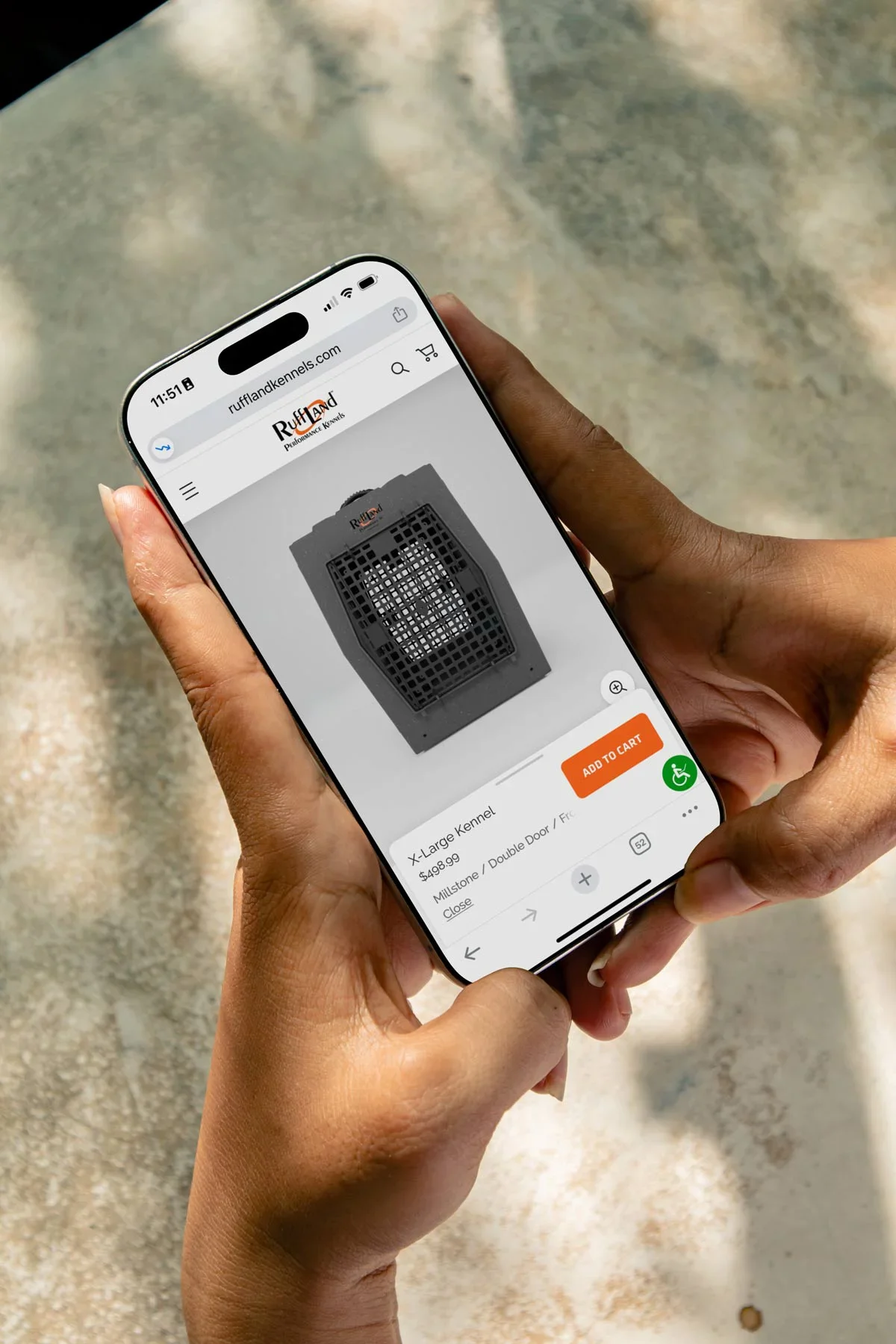 RuffLand Kennels product page website development, user interface and user experience design and development by The Sampson House.