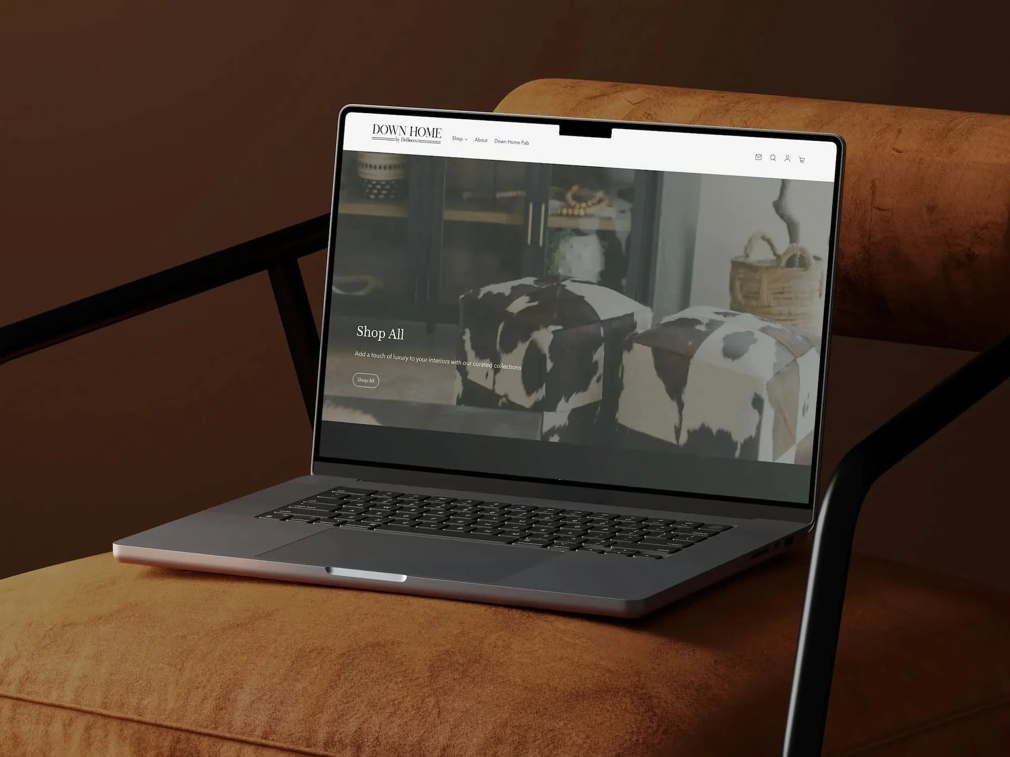 Website homepage mockup