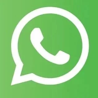 WhatsApp logo with green background and white chat bubble