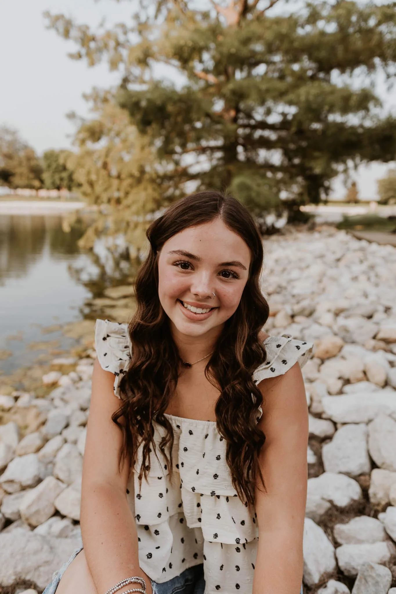 A portrait of a teen girl at Hopedale Park 