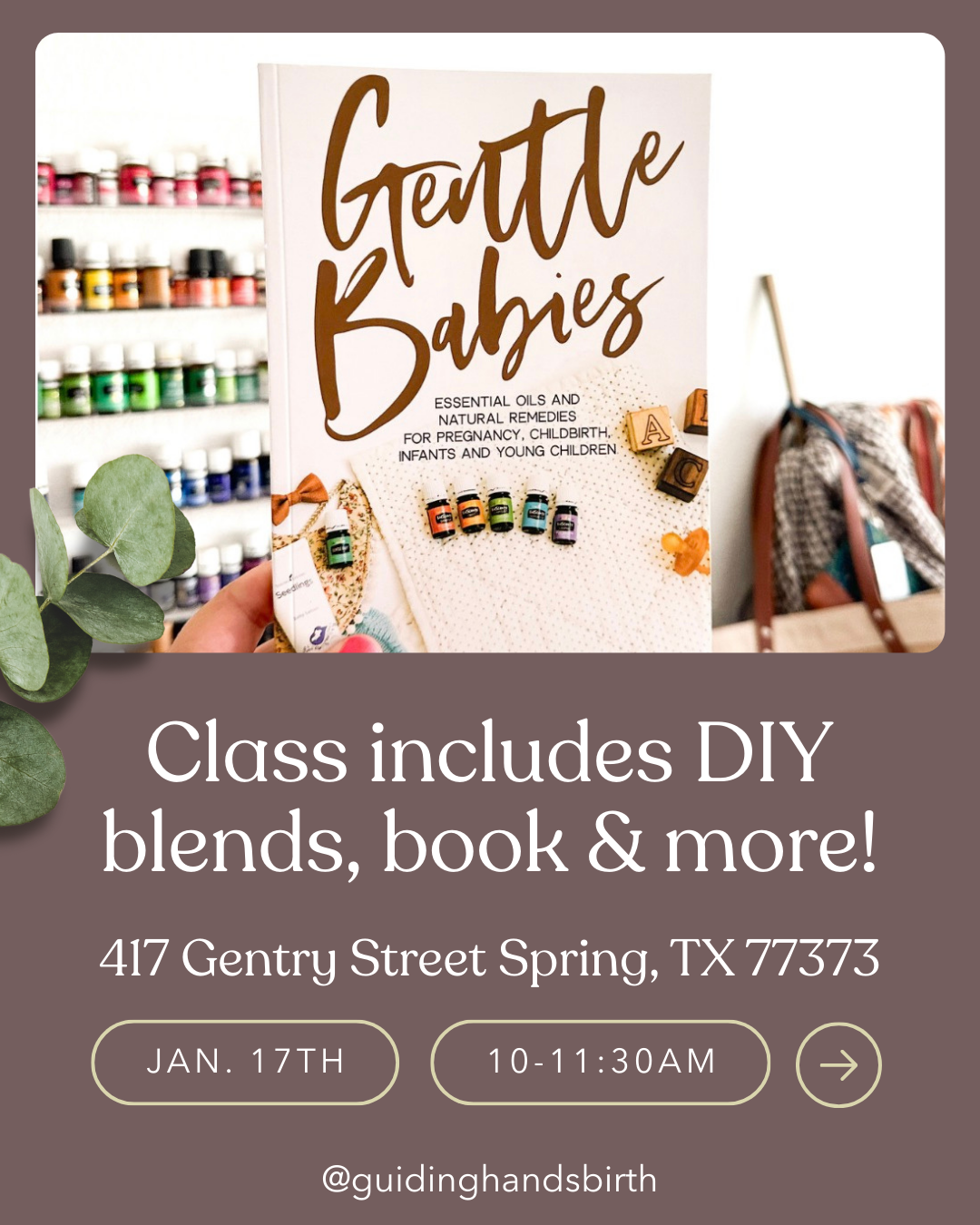 Gentle Babies Essential Oil & Natural Remedies Class