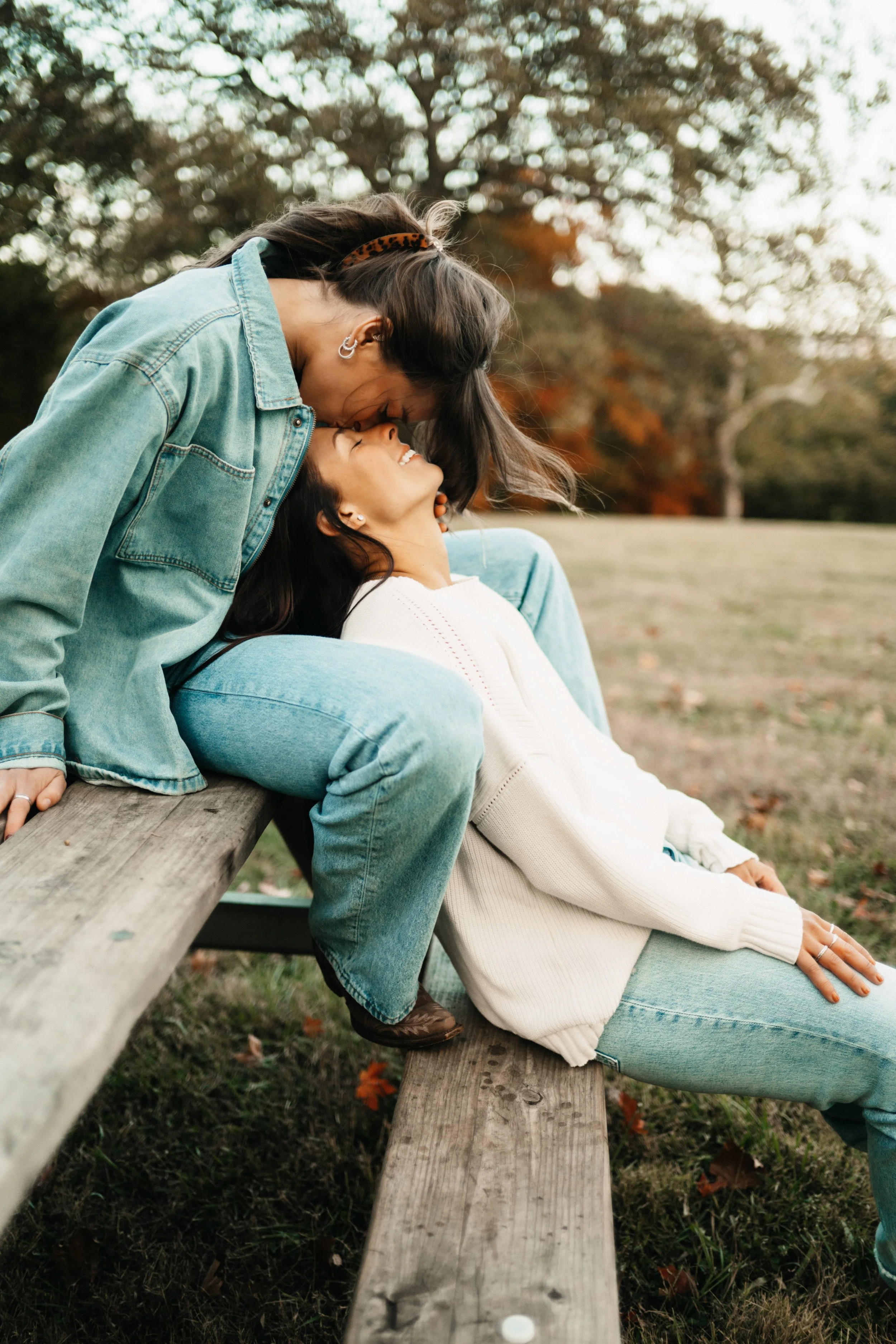 Fall engagement photo shoot in Kansas City