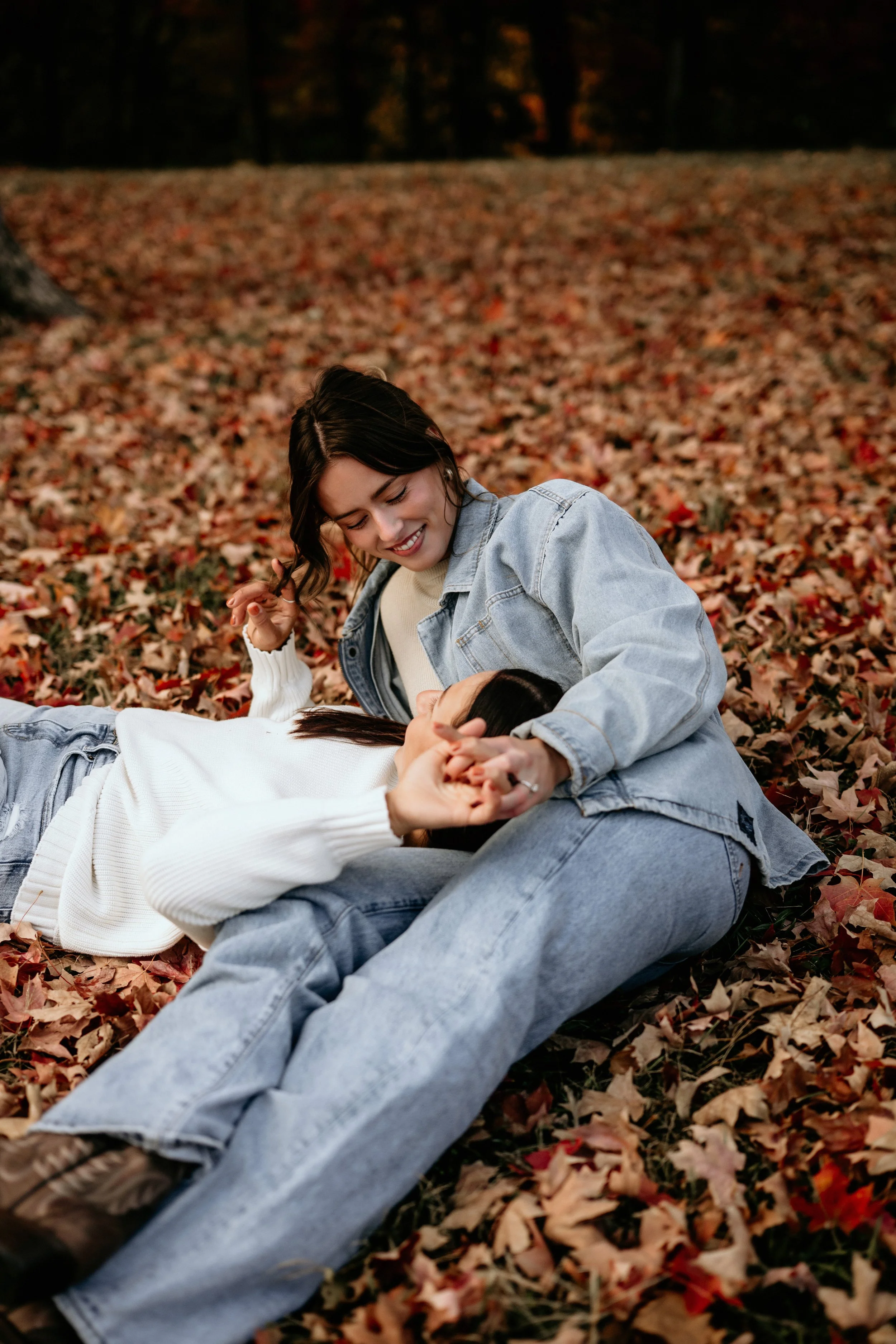 Fall engagement photo shoot in Kansas City