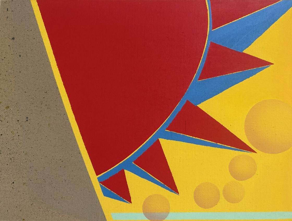 Vulgar, Yet Mildly Amusing Painting 1980 18x24 Acylic