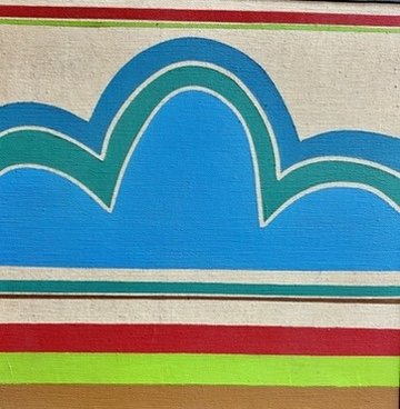 August Painting 1980 14.5x14.5 Acrylic