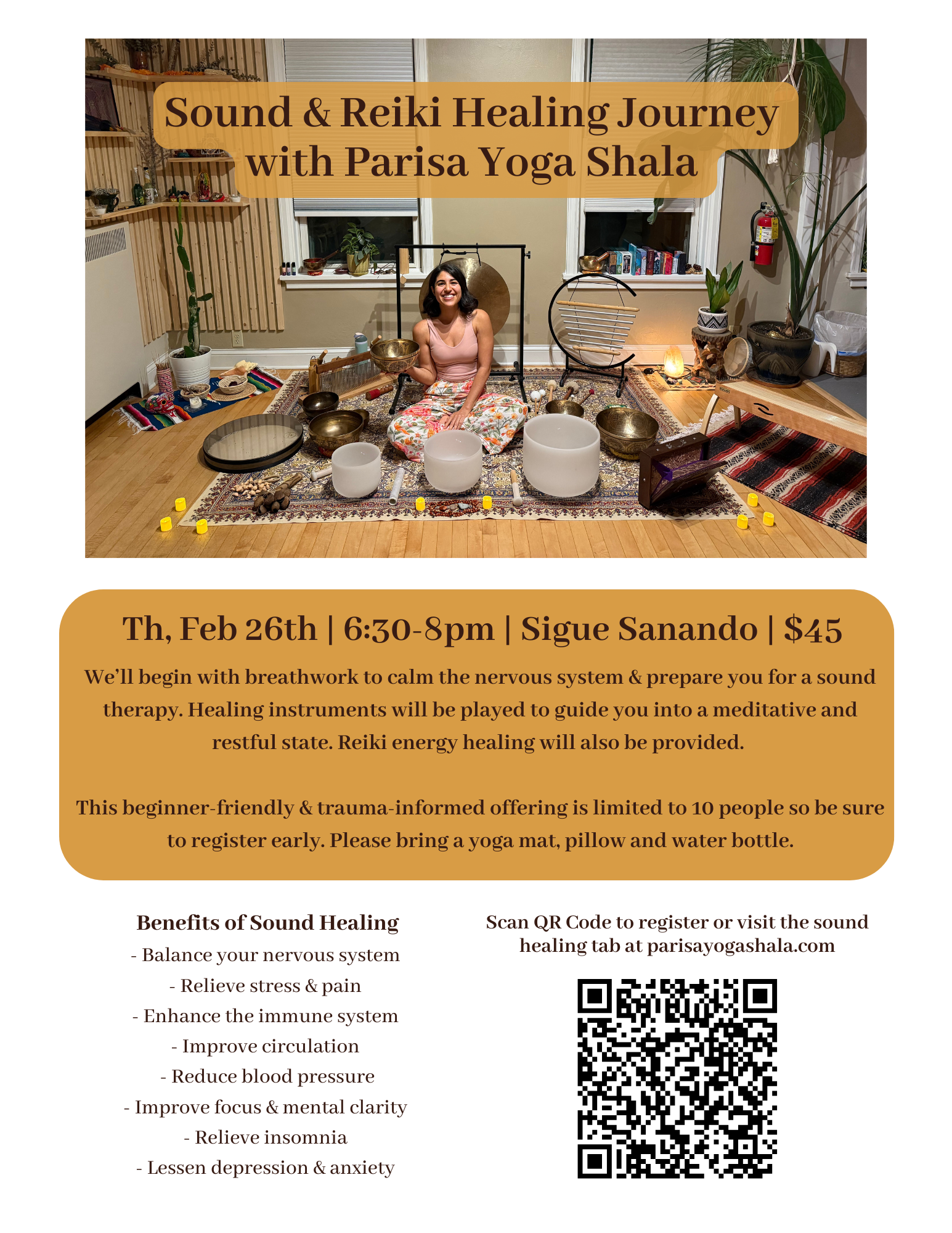 Sound & Reiki Healing Journey with Parisa Yoga Shala