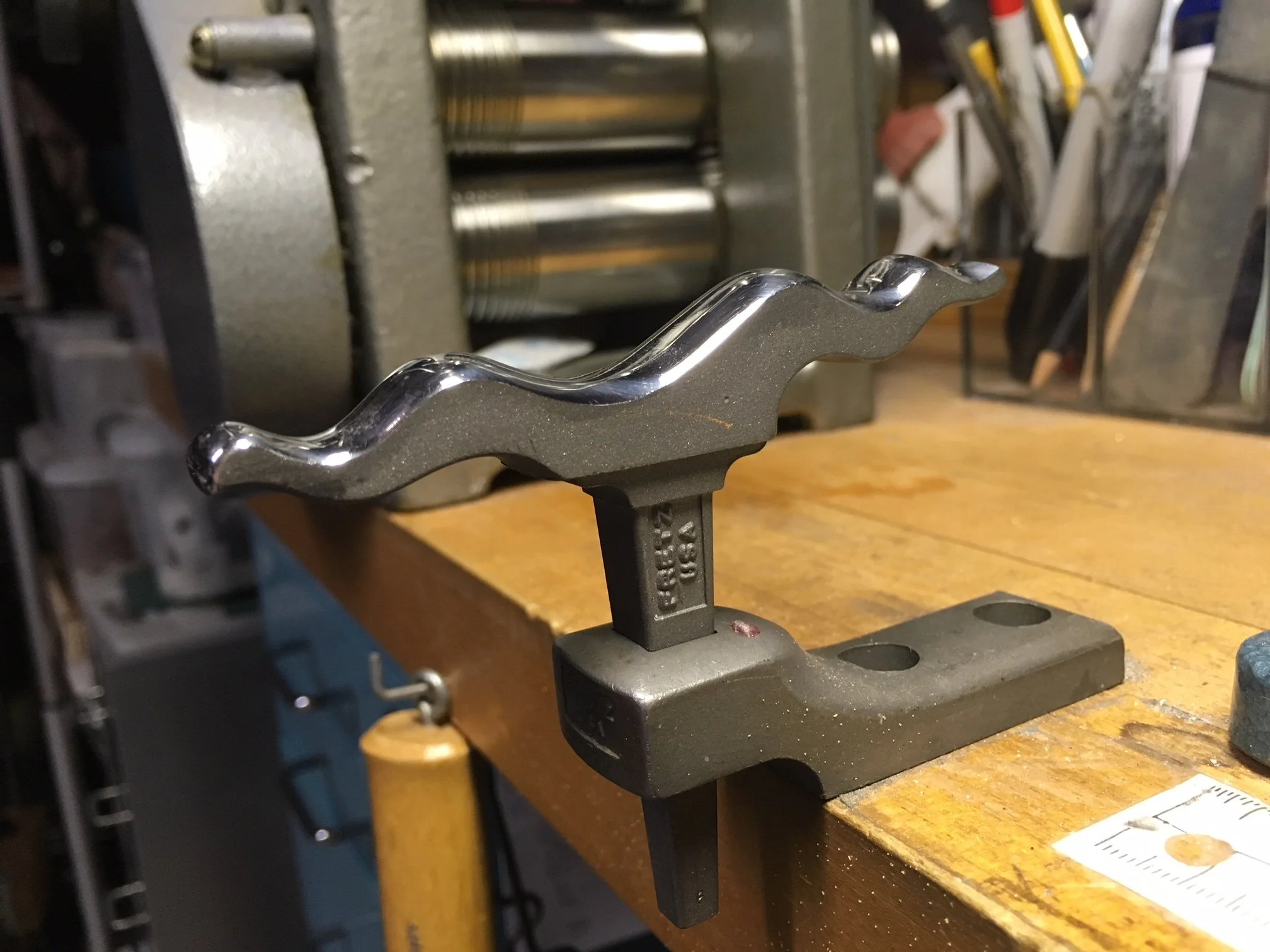 A miniature forming stake.