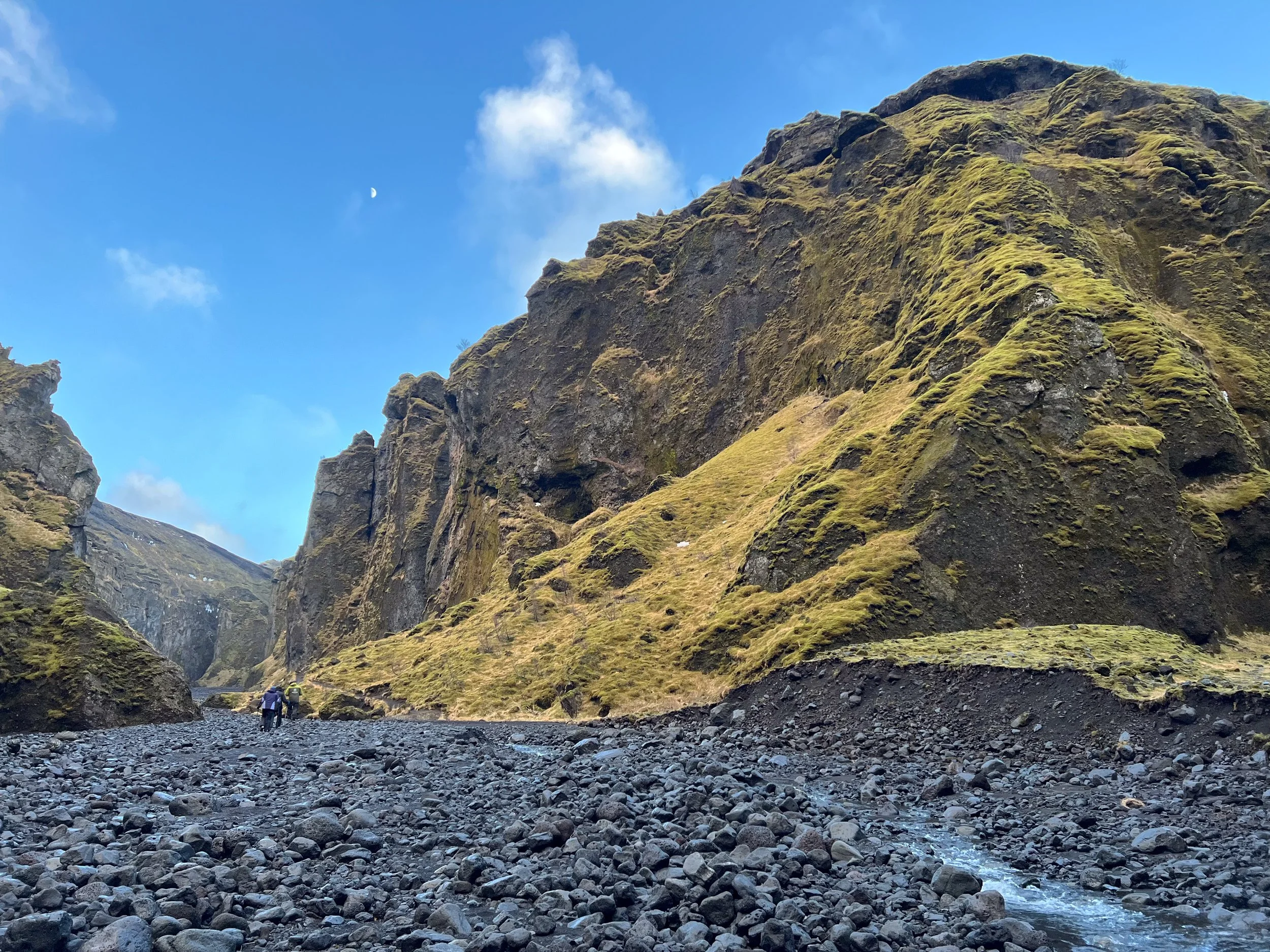 Moon Over Stakkholtsgjá Canyon