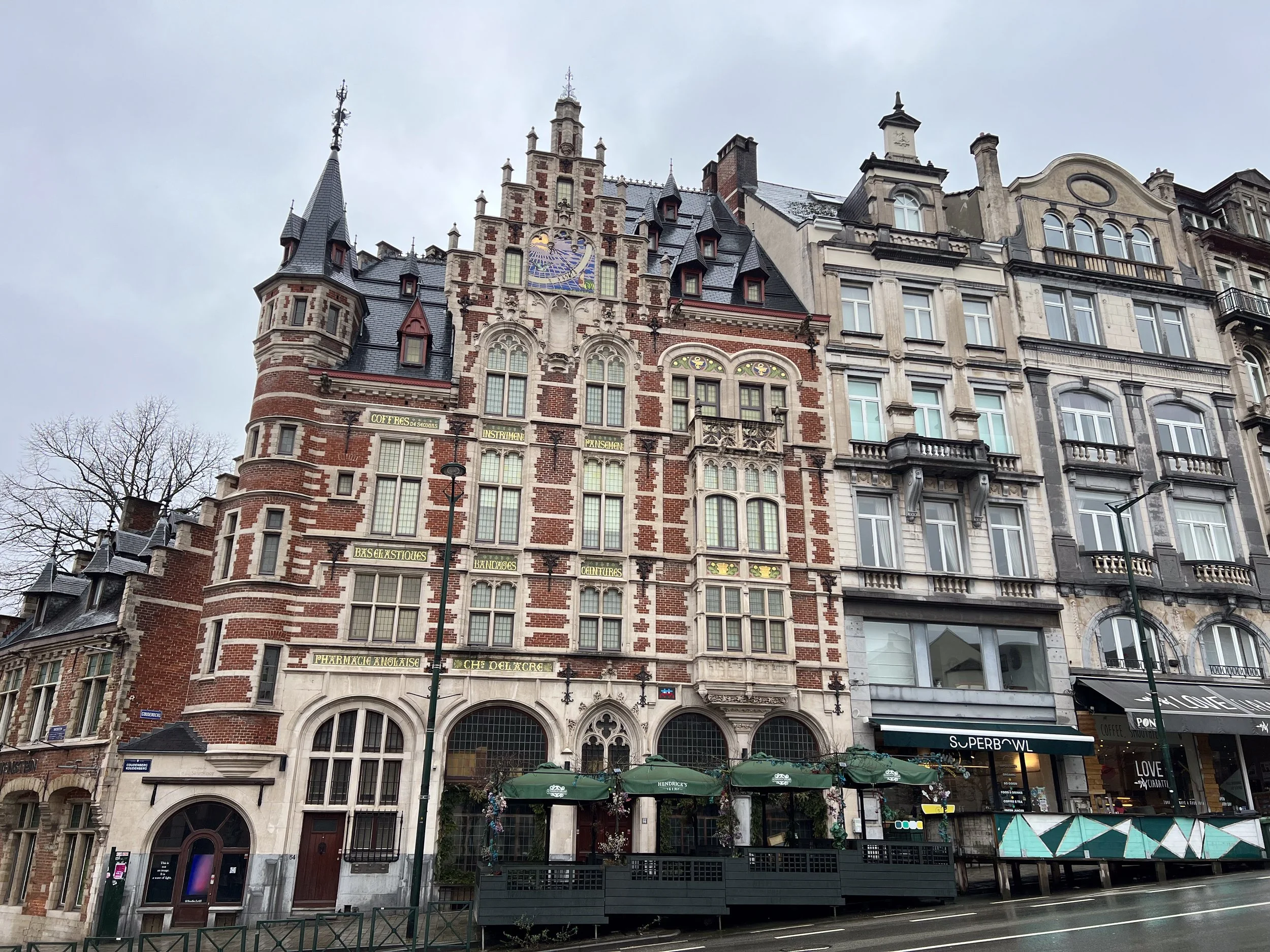 The beautiful building which is now home to  La Pharmacie Anglaise, a cocktail bar.
