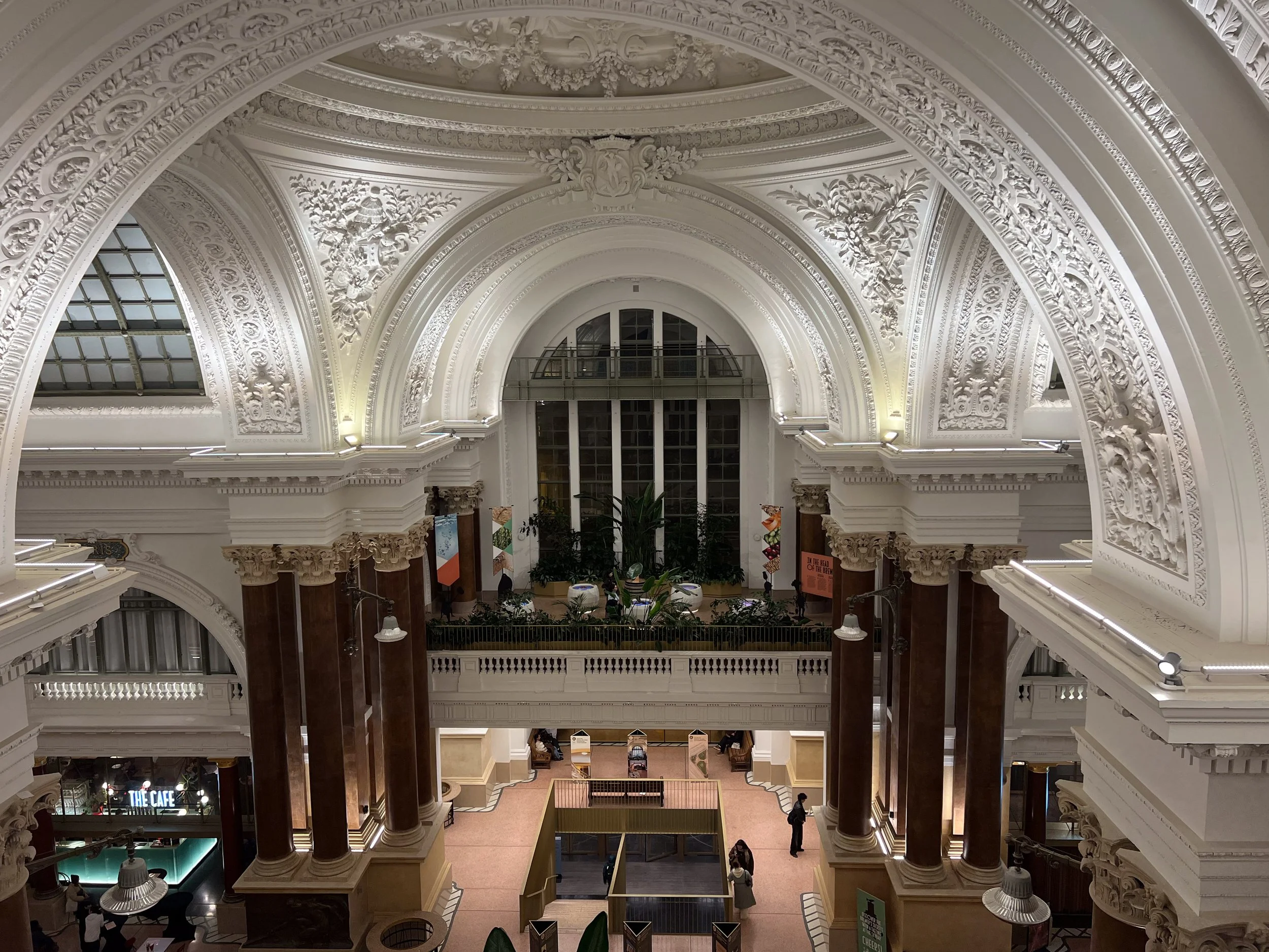The Belgian Beer World Experience museum gets you access to the upper levels, with lovely views of the interior of the Bourse.