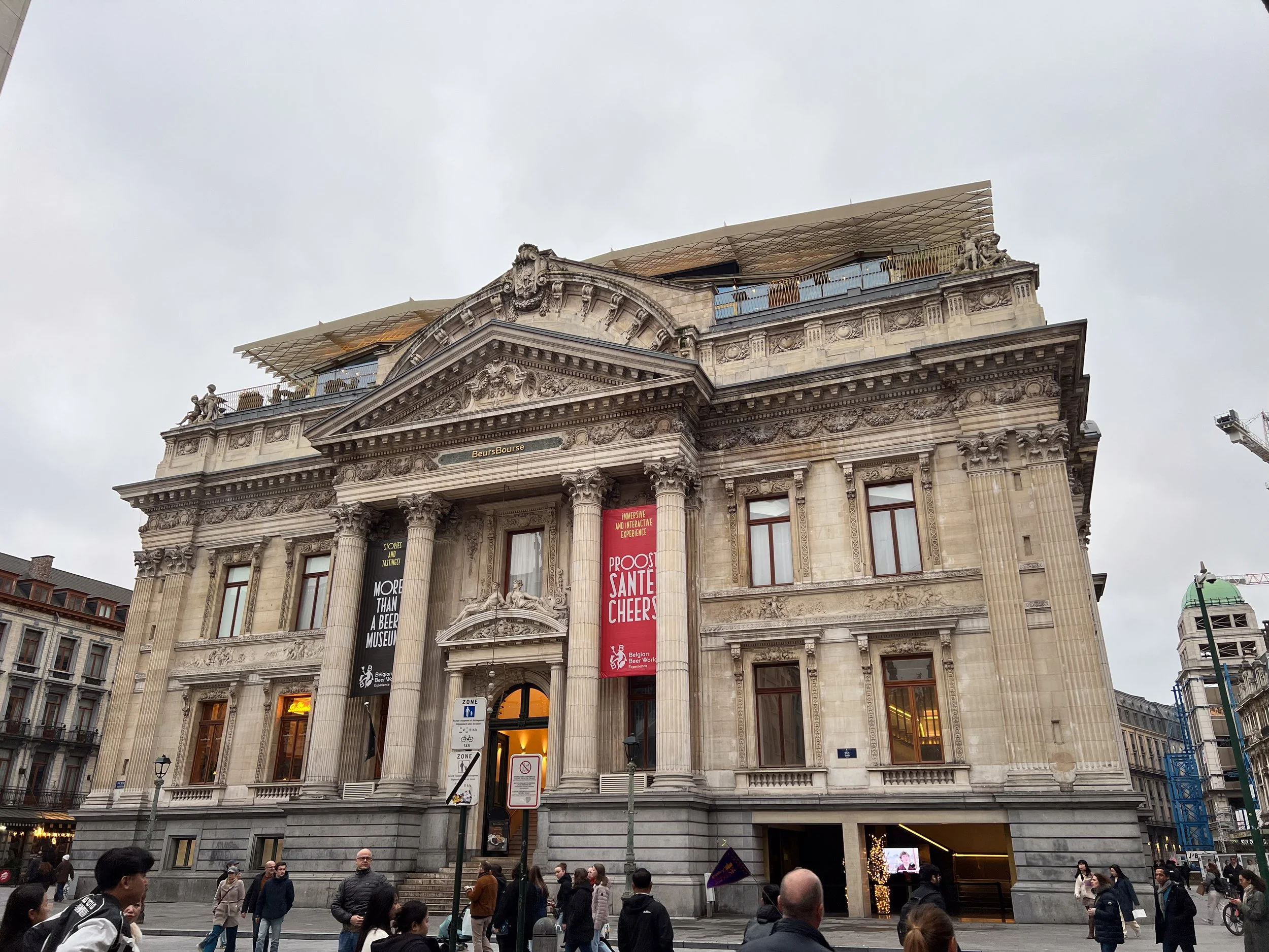 The Bourse - you can see the balcony of the rooftop bar.