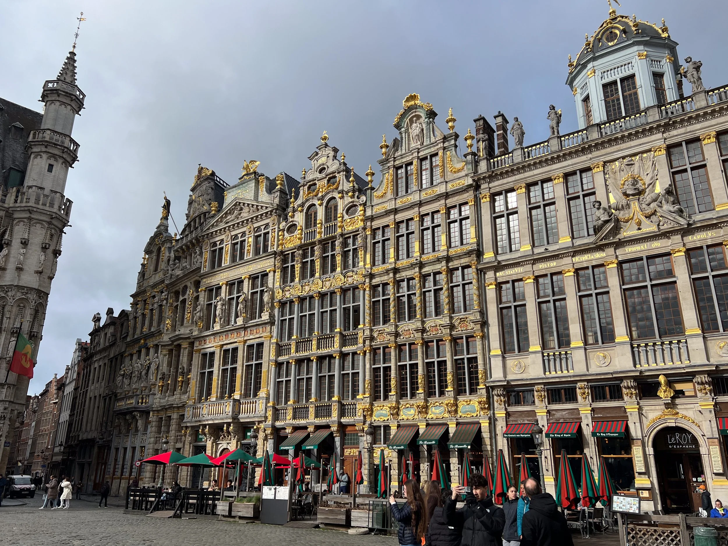 Grand Place on a slighty sunnier day. Well, at least a not actually raining day.