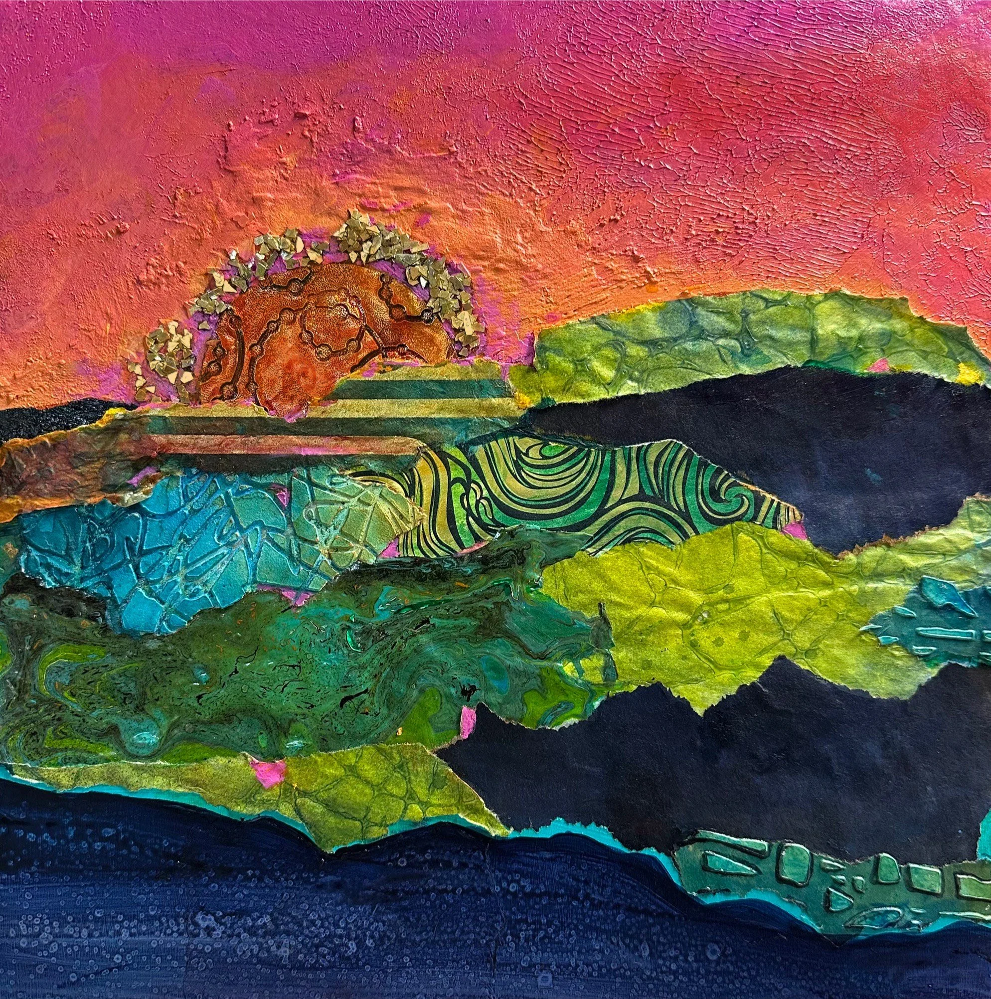Abstract Collage Landscape Workshop Day 1