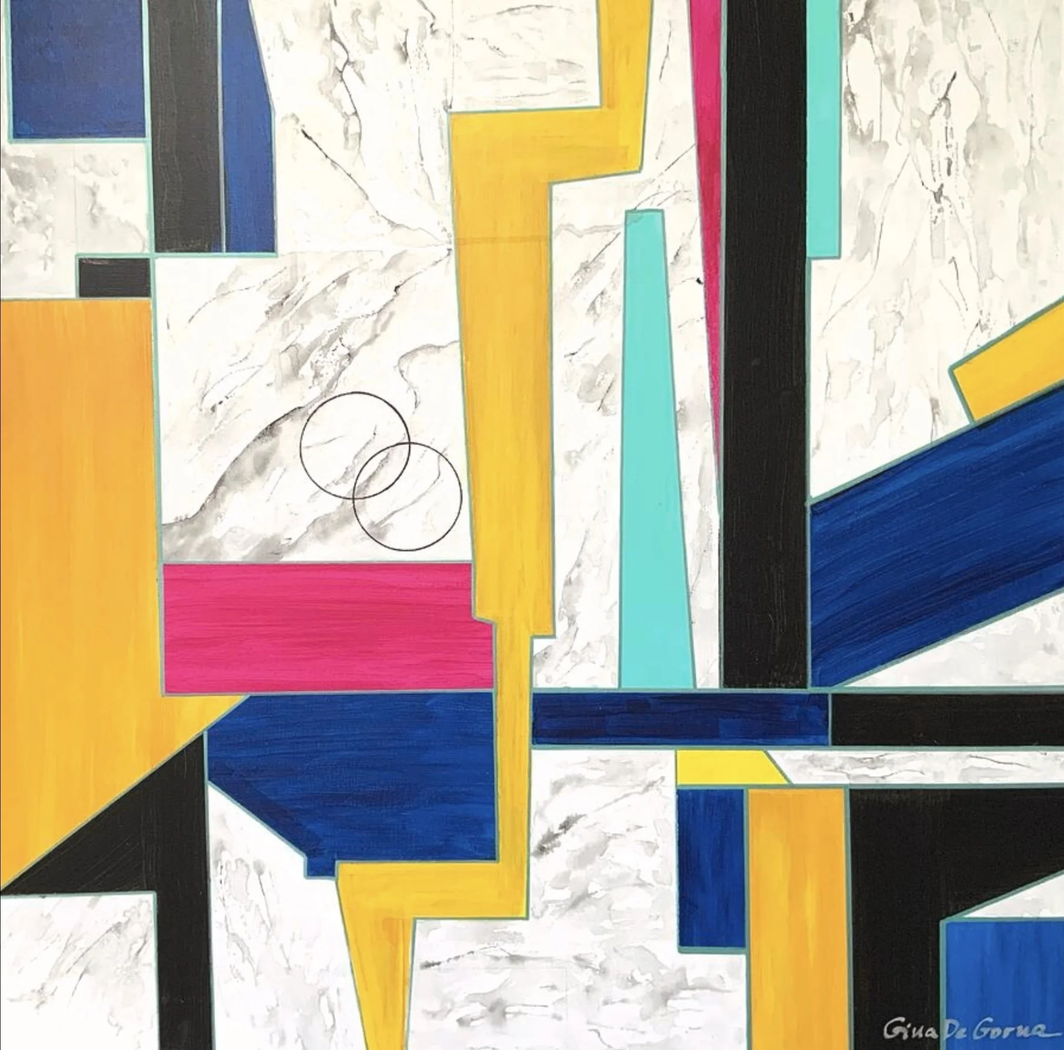 Abstract Painting of blocks of color